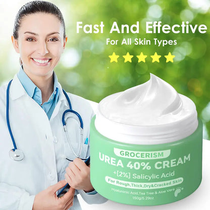 Foot Cream and Hand Cream Maximum Strength with Hyaluronic Acid, Tea Tree, and Aloe Vera For Deep Moisturizes, Callus Remover and Soften All Skin Types-1