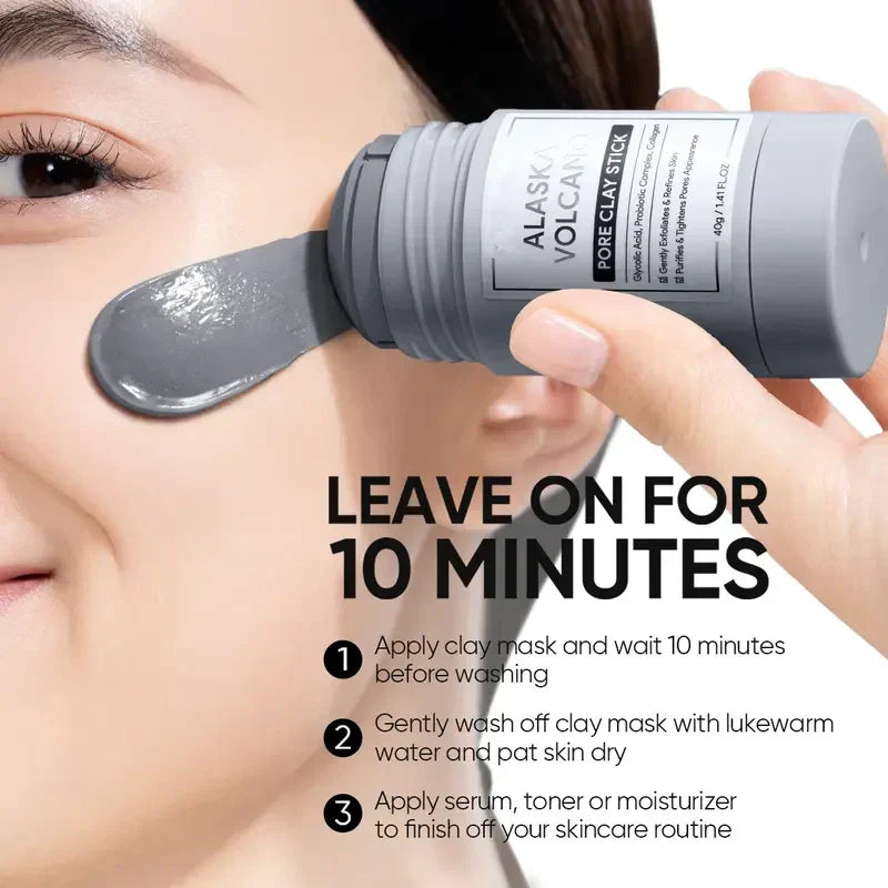Alaska Volcano Pore Clay Stick – Blackhead Remover Face Mask, Deep Pore Cleansing & Gentle Exfoliating Mud Mask-1