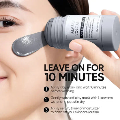 Alaska Volcano Pore Clay Stick – Blackhead Remover Face Mask, Deep Pore Cleansing & Gentle Exfoliating Mud Mask-1