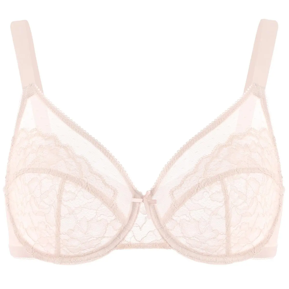 💞50K+ SOLD!👙HSIA Enchante Floral Lace Plus Size Underwire Unlined Unpadded Minimizer Full Coverage Bra Women's Wear Comfortable Breathable Mesh Cup-16