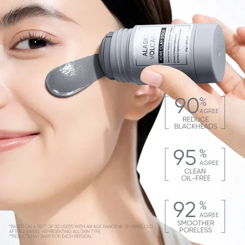 Alaska Volcano Pore Clay Stick – Blackhead Remover Face Mask, Deep Pore Cleansing & Gentle Exfoliating Mud Mask-6