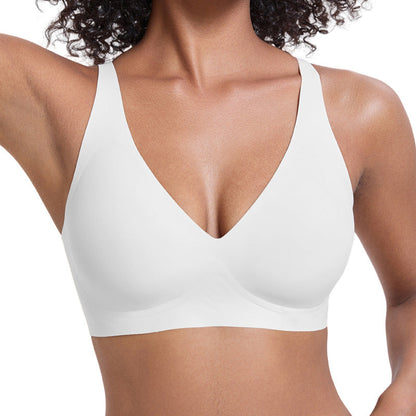 🌷Jelly Wireless Womens Comfortable Wireless Bras Push Up Bralettes Seamless Tshirts Bras Deep V Everyday Bras-21