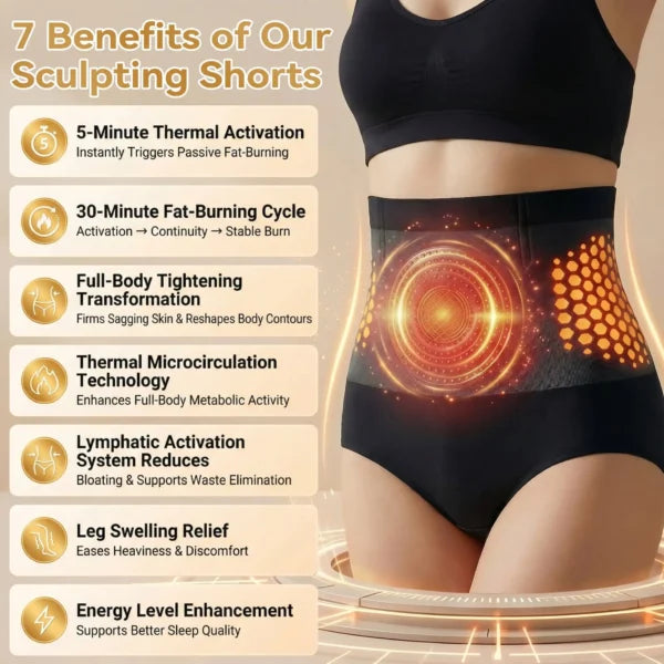 🥳2026 HOT SALE🥳💞80K+ SOLD!🌸🧘‍♀️ 40% OFF! Thermogenic Tummy Control Shorts – 30‑min daily wear, activates warmth & boosts circulation. Supports firmer, smoother contour. No gym needed. A smart shapewear choice. 👵✨-3