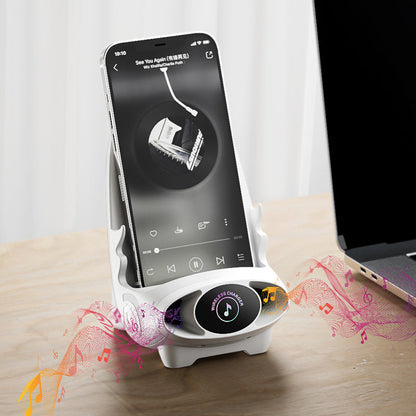 🪑 50% OFF NOW! 📱 Mini Chair Phone Holder with Wireless Charger - 15W Fast Charging, Adjustable Viewing Angles for Desk/Car/Home Use ⚡✨-4