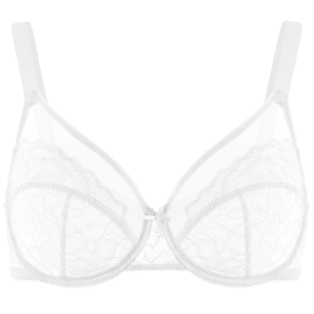 💞50K+ SOLD!👙HSIA Enchante Floral Lace Plus Size Underwire Unlined Unpadded Minimizer Full Coverage Bra Women's Wear Comfortable Breathable Mesh Cup-10