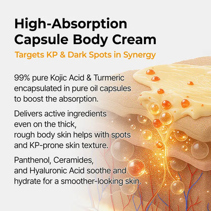 [Dr.melaxin Official] Kojic Acid Turmeric Capsule Body Cream for Body Dark Spot & Uneven Tone Care-3