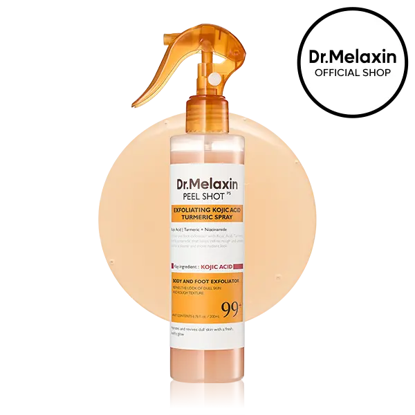 [Dr.melaxin Official] Peel Shot Keratin Care Kojic Acid Turmeric Spray Pore Clearing Exfoliating Formula Skin Repair Scrub