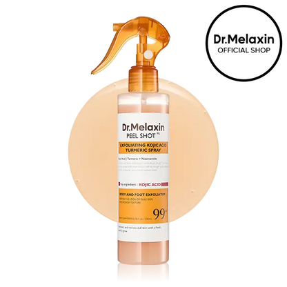 [Dr.melaxin Official] Peel Shot Keratin Care Kojic Acid Turmeric Spray Pore Clearing Exfoliating Formula Skin Repair Scrub