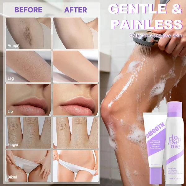💜KLENIMORE ™  Gentle & Painless Hair Removal Cream Duo for Sensitive Skin-8