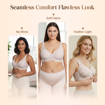 🌷Jelly Wireless Womens Comfortable Wireless Bras Push Up Bralettes Seamless Tshirts Bras Deep V Everyday Bras-2