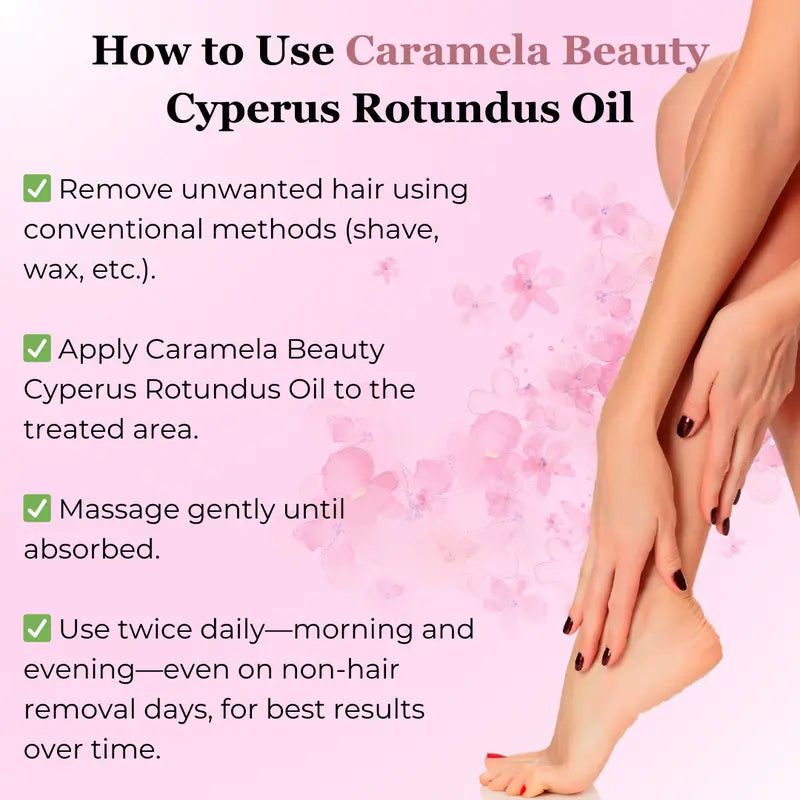 Caramela Beauty Cyperus Rotundus Oil for Natural Hair Reduction-6