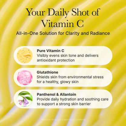 Vitamin C Booster Shot, Pure Vitamin C + Glutathione for Bright, Healthy Skin Glow-12