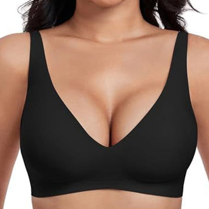 🌷Jelly Wireless Womens Comfortable Wireless Bras Push Up Bralettes Seamless Tshirts Bras Deep V Everyday Bras-11