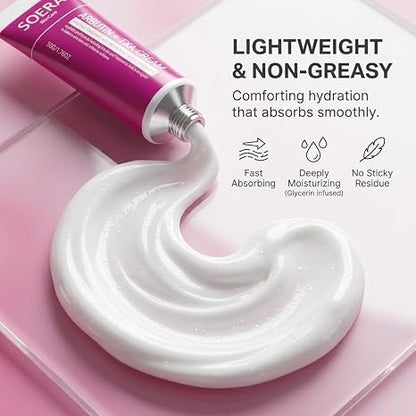 Official SOERA Korean Brightening Cream, Arbutin And Tranexamic Acid Facial Cream For Uneven Skin Tone And Dark Spot Appearance Care For Daily Skincare Routine