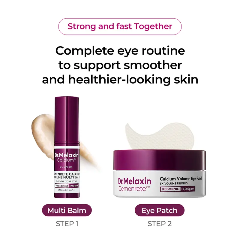Dr.Melaxin Calcium Volume Eye Patches – Firming Hydrogel Under Eye Masks for Puffiness Fine Lines, Deep Hydration-7