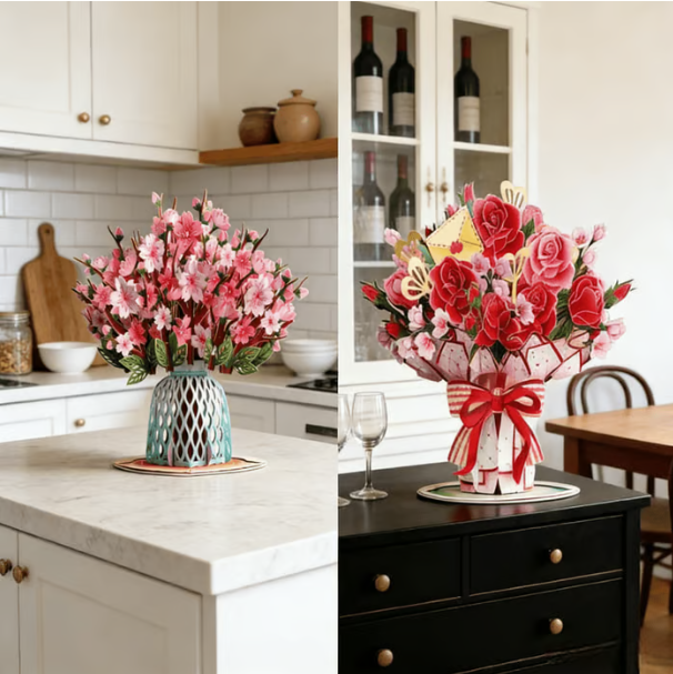 🏆75K+ SOLD! 🌼💌 Forever-Blooming 3D Flower Pop-Up Card– Personalized Love Message & Everlasting Bloom 🎁-5