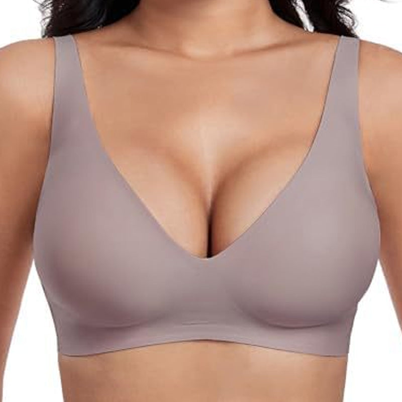 🌷Jelly Wireless Womens Comfortable Wireless Bras Push Up Bralettes Seamless Tshirts Bras Deep V Everyday Bras-13