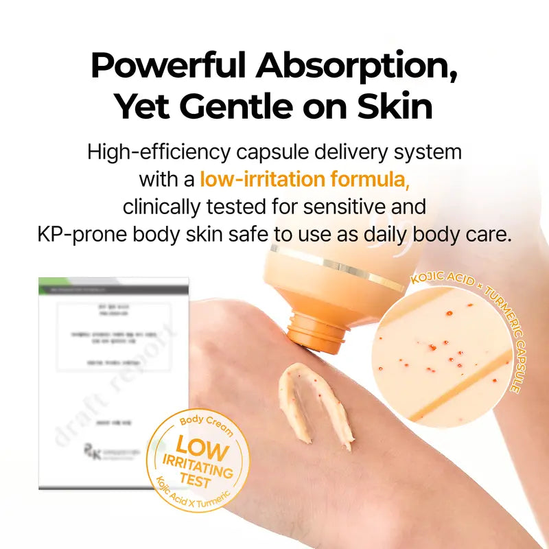 [Dr.melaxin Official] Kojic Acid Turmeric Capsule Body Cream for Body Dark Spot & Uneven Tone Care-4