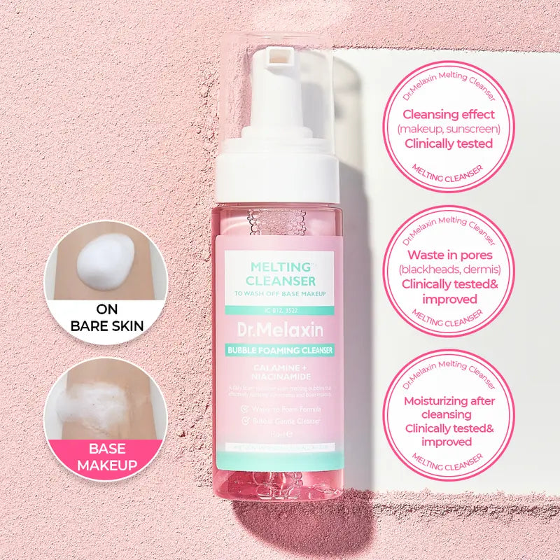 [Dr.Melaxin Official] Melting Cleanse Hypoallergenic Makeup remover with Quick Bubble, Deep Pore Cleansing for all skin type-1