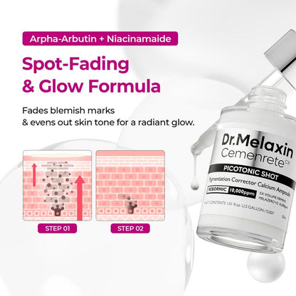 [Dr.Melaxin Official Shop]Lumi Pore & Spot Care Duo | Shrinks Pores & Fades Blemish Marks | Cyano Pink Spicule Serum + Picotonic Shot Ampoule-7