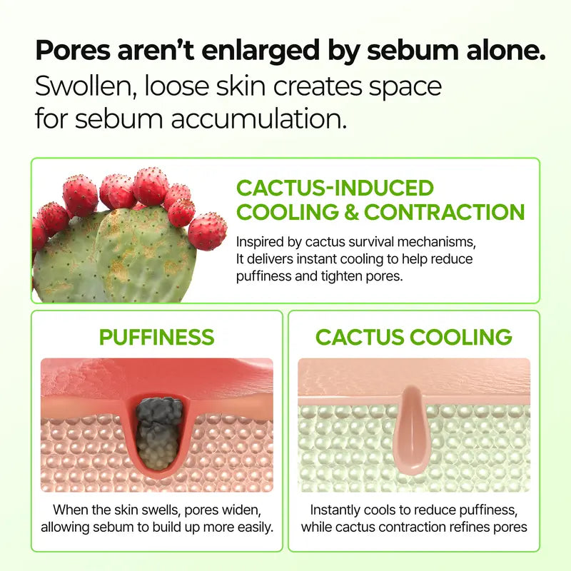 [Dr.Melaxin Official] Cactox & Collagen Multi Pore Firming Duo with Cactus Cooling & Eye Care Stick for Visible Pore Refining and Skin Repair-5