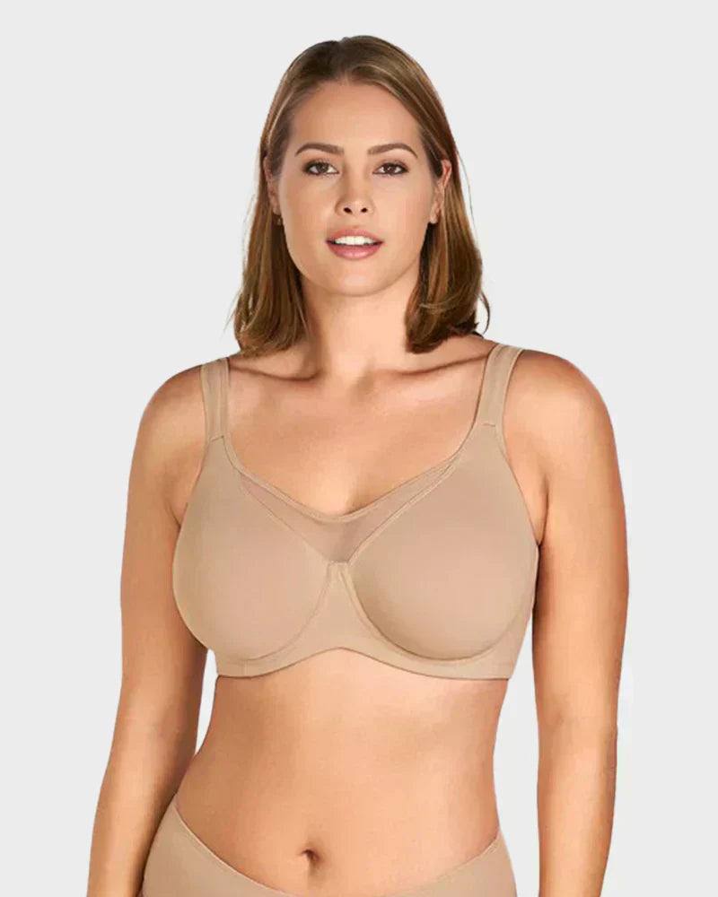 💝Women's Elegant Sheer Full Coverage Plus Size Bra-8