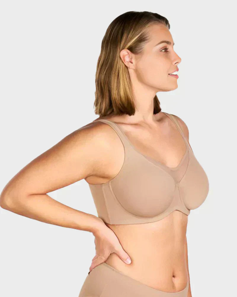 💝Women's Elegant Sheer Full Coverage Plus Size Bra-9