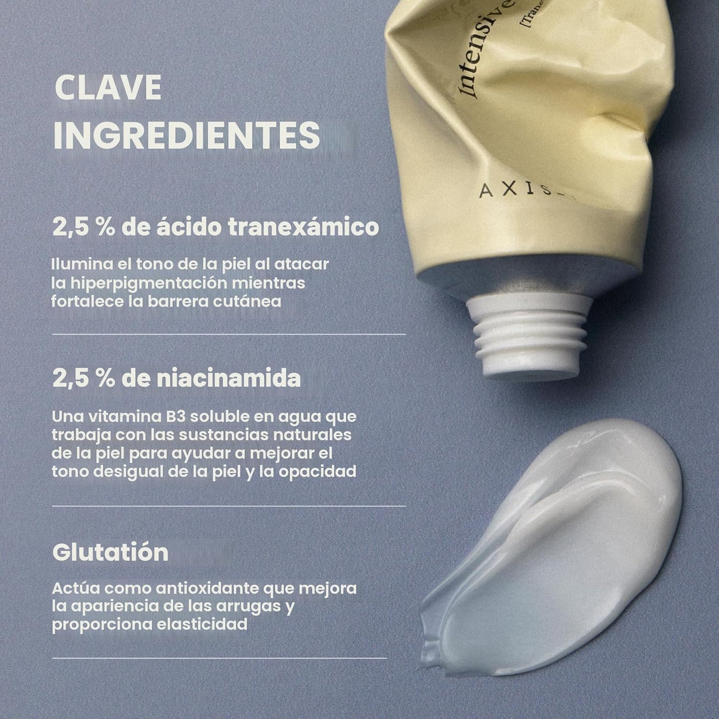 AXIS-Y TXA 2.5% Intensive Brightening Cream – Tranexamic Acid Moisturizer with Niacinamide and Glutathione for Dark Spots and Uneven Skin Tone (1.69 fl oz)