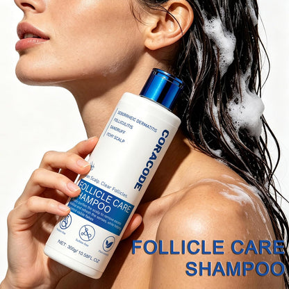 Folliculitis shampoo for itchy, flaky scalps; purifying formula to soothe and balance the scalp; care for oily scalps; for men and women.
