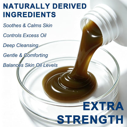 Folliculitis shampoo for itchy, flaky scalps; purifying formula to soothe and balance the scalp; care for oily scalps; for men and women.