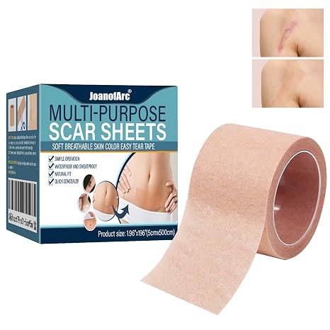 Tattoo cover-up tape, 2" x 16.4' roll; waterproof and sweat-resistant, invisible and breathable; cuttable skin-tone tattoo cover patches and concealers.