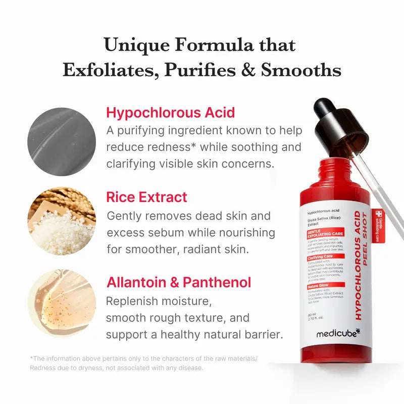 Hypochlorous Acid Rice Peel Shot Duo For Face & Body-2