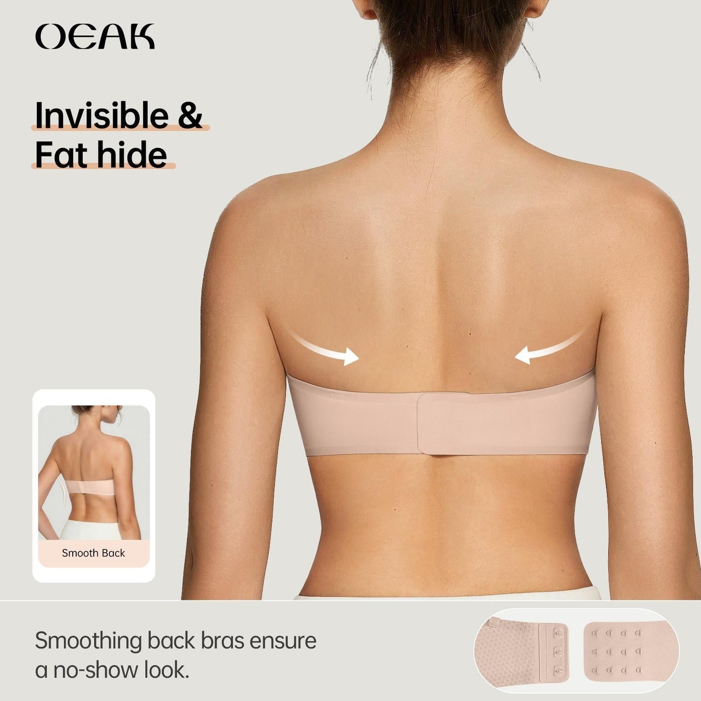 💞Womens Strapless Bras Push Up Bandeau Bra Non Slip Wireless Supportive Padded Bras Seamless Comfortable Tube Jelly Bra-4