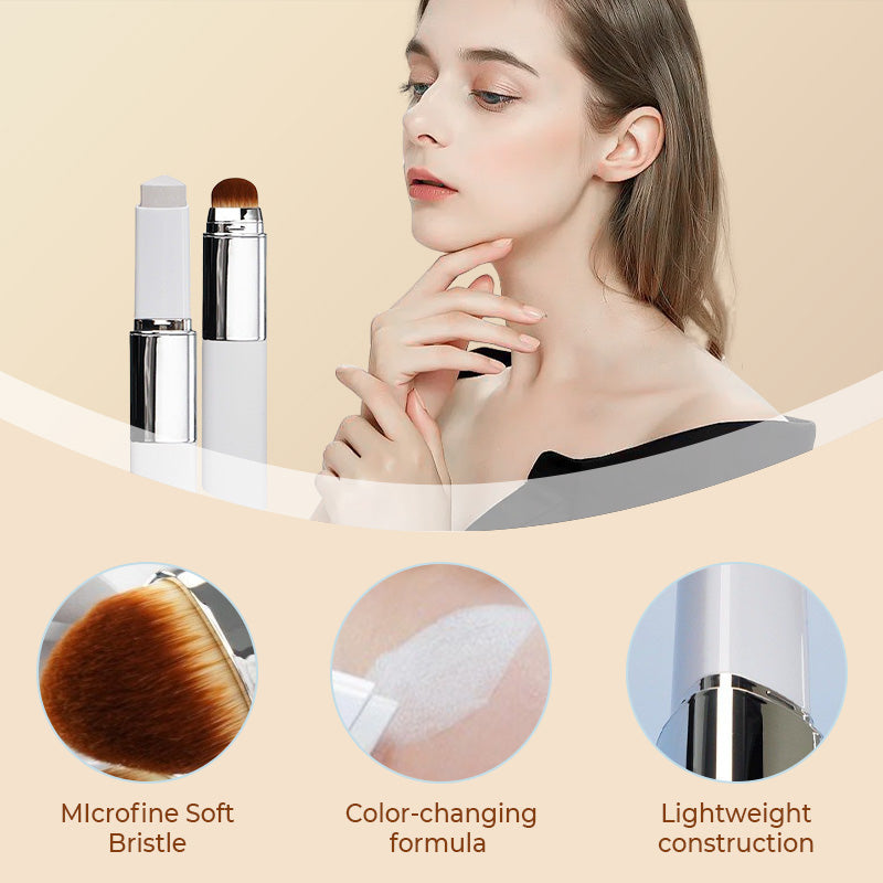 🎉BUY 1 GET 1 FREE🎉[OFFICIAL PRODUCT] BLANC Cover Cream Stick V w/ Detachable Brush - Korean Skin Care Color-Changing Foundation Stick with Collagen Capsules (0.45 oz)