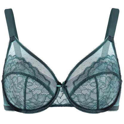 💞50K+ SOLD!👙HSIA Enchante Floral Lace Plus Size Underwire Unlined Unpadded Minimizer Full Coverage Bra Women's Wear Comfortable Breathable Mesh Cup-15