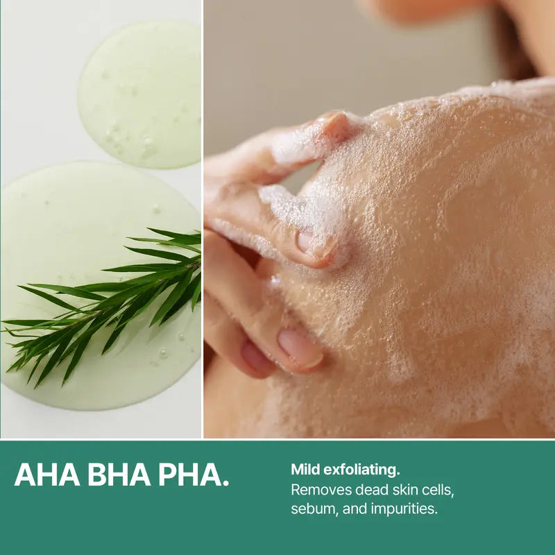 AHA BHA PHA 30 Days Miracle Acne Clear Body Cleanser  - Body Odor Control & Back Acne Treatment - Gentle Exfoliating Body Wash - Korean Skincare-7