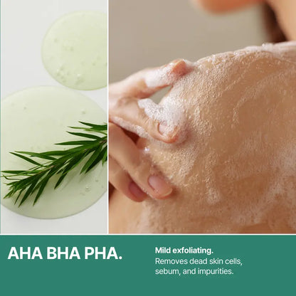 AHA BHA PHA 30 Days Miracle Acne Clear Body Cleanser  - Body Odor Control & Back Acne Treatment - Gentle Exfoliating Body Wash - Korean Skincare-7