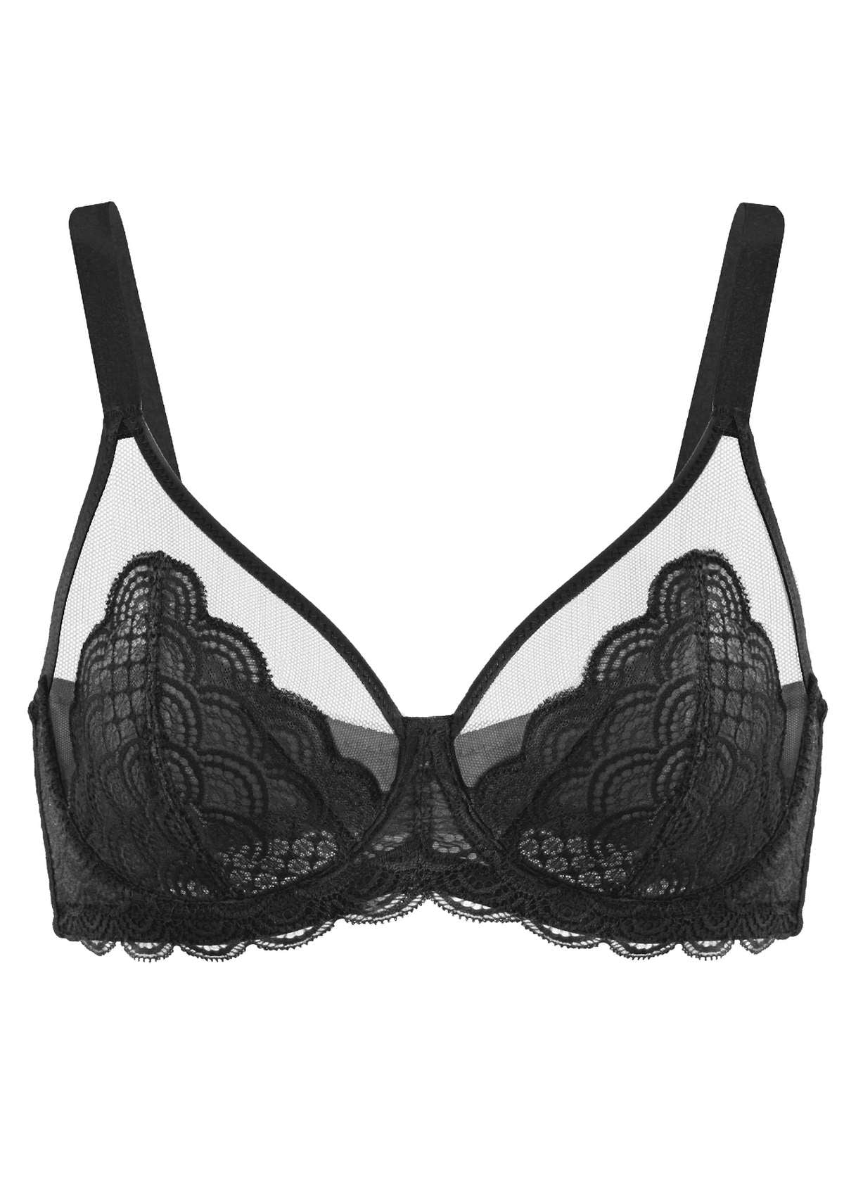 Mermaid Scales Lace Underwire Bra-3