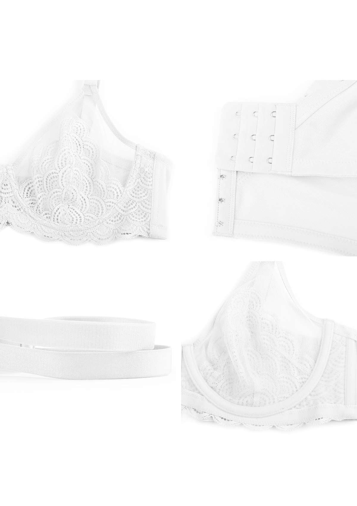 Mermaid Scales Lace Underwire Bra-9