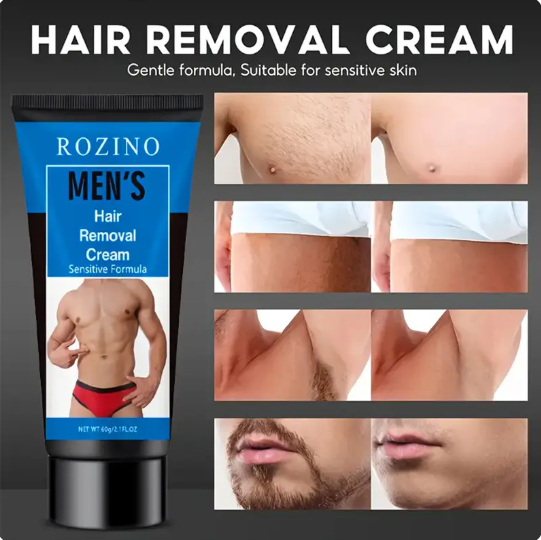 Men's hair removal cream 🧔 Gentle and non-irritating, can be used on chest, back, arms and legs ✨-1