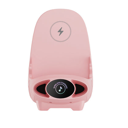 🪑 50% OFF NOW! 📱 Mini Chair Phone Holder with Wireless Charger - 15W Fast Charging, Adjustable Viewing Angles for Desk/Car/Home Use ⚡✨-15