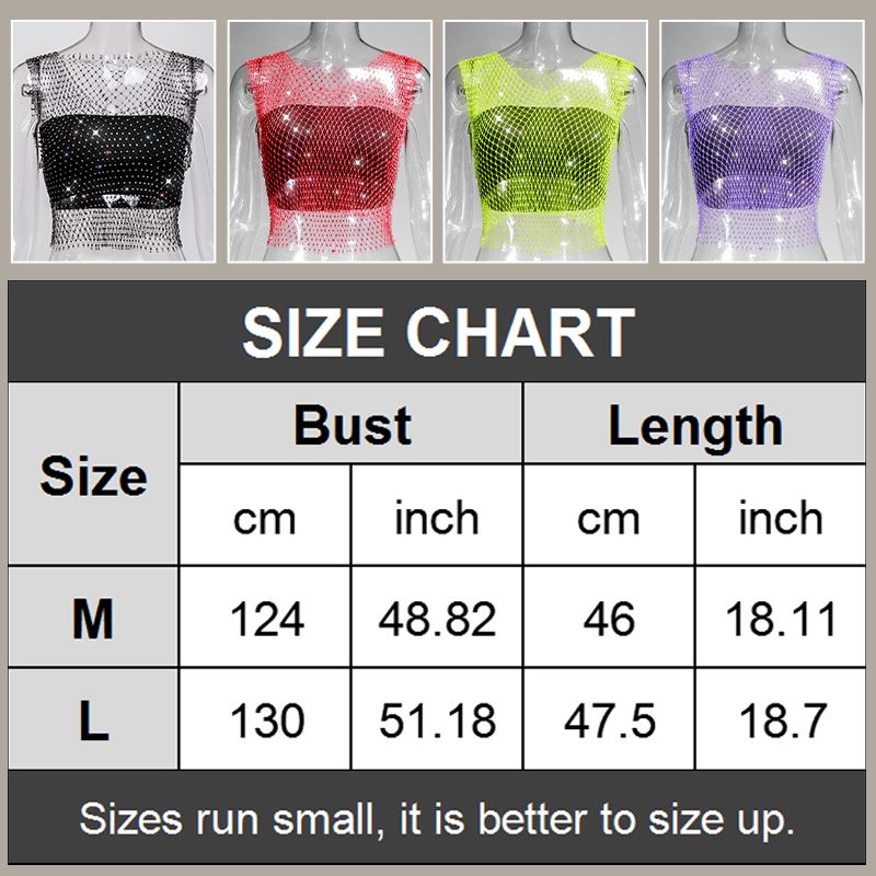 Fascinating Rhinestone-Embellished Fishnet Crop Top-7