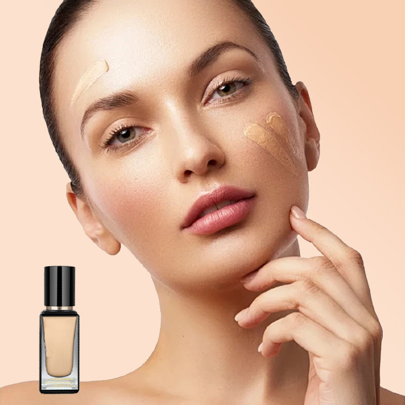 Long-Lasting Light Liquid Foundation with Powder Puff-1