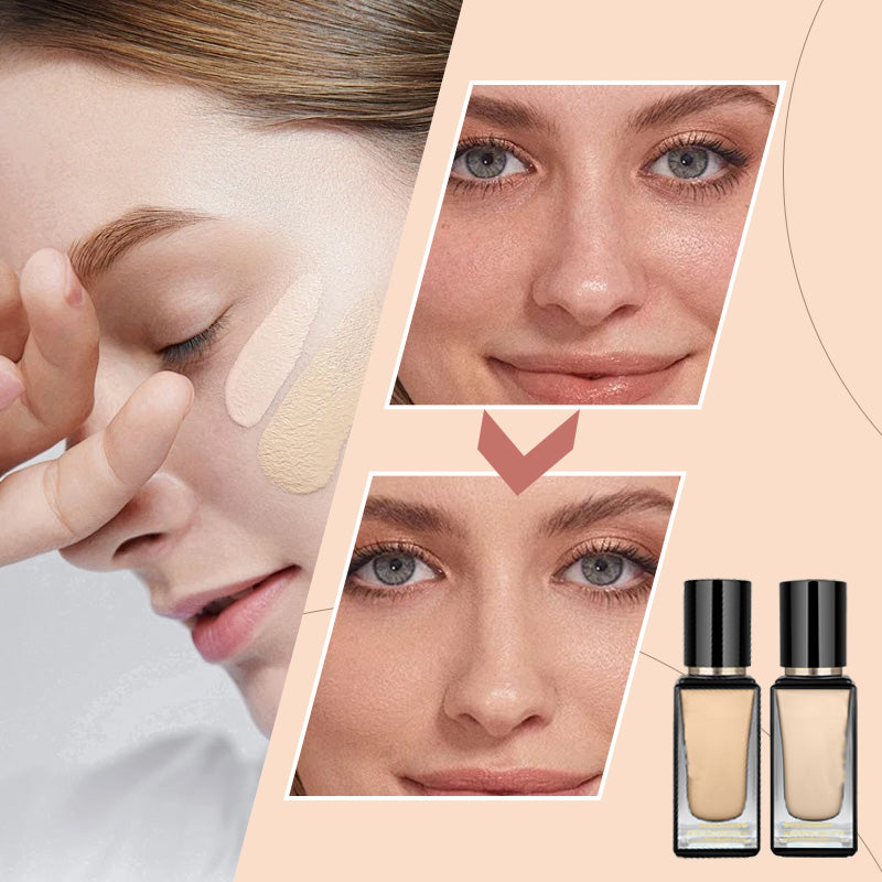 Long-Lasting Light Liquid Foundation with Powder Puff-5