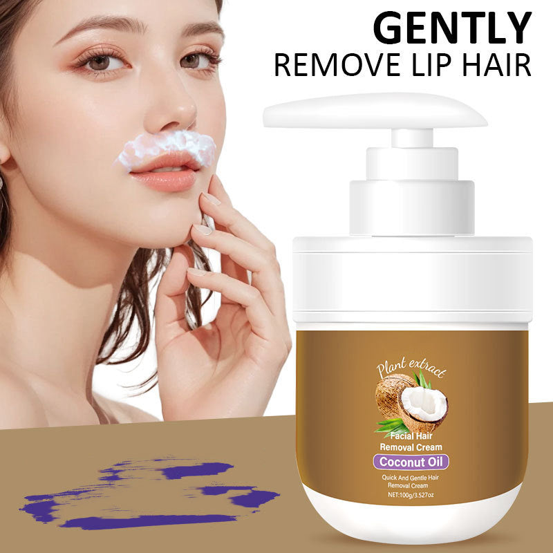 🎁 Buy 2, Get 1 FREE! 🥥✨Coconut facial hair removal cream – Gentle & effective（Suitable for full-body use）-2