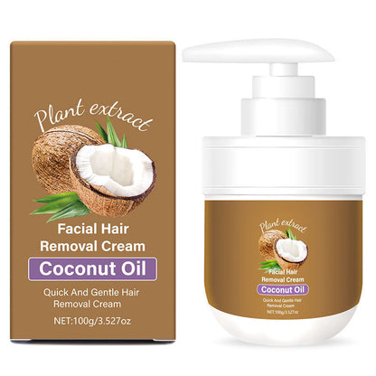 🎁 Buy 2, Get 1 FREE! 🥥✨Coconut facial hair removal cream – Gentle & effective（Suitable for full-body use）-8