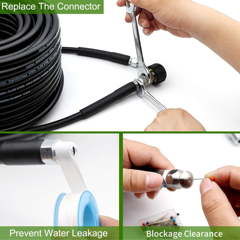 💦 69% OFF INSTANT! 🚿 5800PSI Sewer Jetter Kit - High-Pressure Nozzle & Hose for Clogged Drains/Pipes, Compatible with Most Pressure Washers 🔧📦-3
