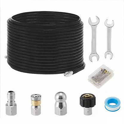 💦 69% OFF INSTANT! 🚿 5800PSI Sewer Jetter Kit - High-Pressure Nozzle & Hose for Clogged Drains/Pipes, Compatible with Most Pressure Washers 🔧📦-5