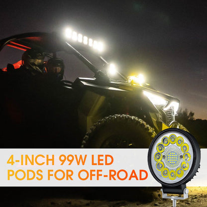 🔥While Supplies Last 40% OFF!🎉4-inch 99W LED Pod for Off-Road-1