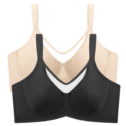 💝Women's Elegant Sheer Full Coverage Plus Size Bra-23